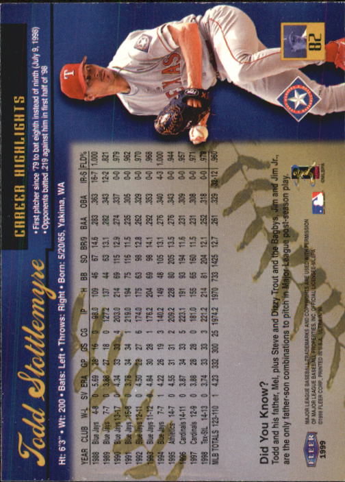 1999 Ultra (Fleer) Baseball "Main Set" Cards - Picture 165 of 501