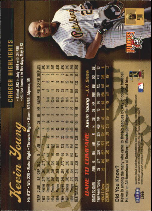 1999 Ultra (Fleer) Baseball "Main Set" Cards - Picture 183 of 501