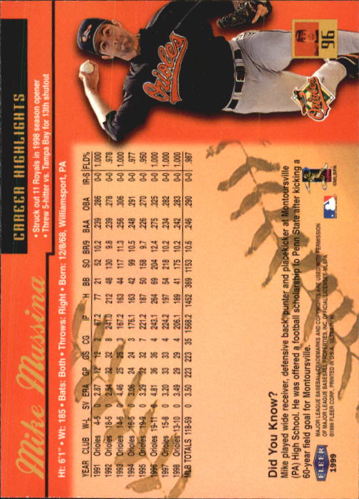 1999 Ultra (Fleer) Baseball "Main Set" Cards - Picture 193 of 501