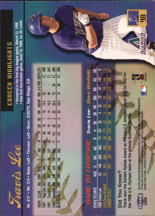 1999 Ultra (Fleer) Baseball "Main Set" Cards - Picture 197 of 501
