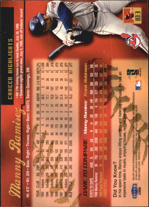 1999 Ultra (Fleer) Baseball "Main Set" Cards - Picture 207 of 501