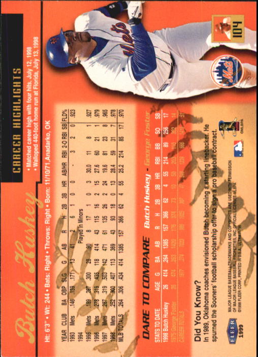 1999 Ultra (Fleer) Baseball "Main Set" Cards - Picture 209 of 501