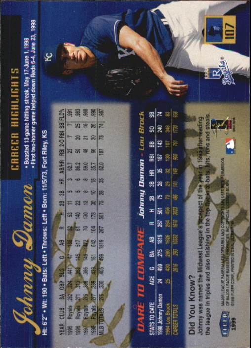 1999 Ultra (Fleer) Baseball "Main Set" Cards - Picture 215 of 501