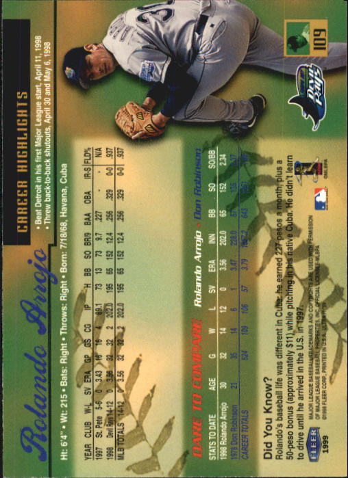 1999 Ultra (Fleer) Baseball "Main Set" Cards - Picture 219 of 501