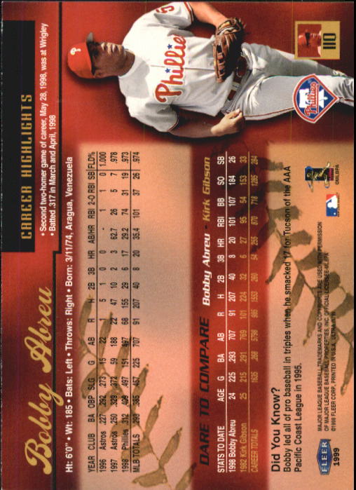 1999 Ultra (Fleer) Baseball "Main Set" Cards - Picture 221 of 501