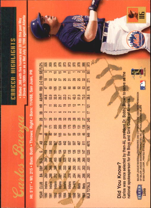 1999 Ultra (Fleer) Baseball "Main Set" Cards - Picture 233 of 501