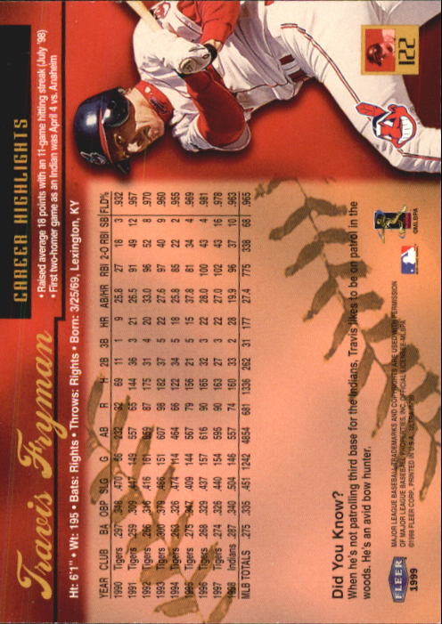 1999 Ultra (Fleer) Baseball "Main Set" Cards - Picture 245 of 501