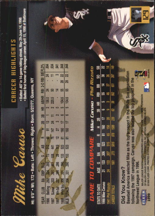1999 Ultra (Fleer) Baseball "Main Set" Cards - Picture 259 of 501