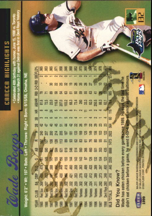 1999 Ultra (Fleer) Baseball "Main Set" Cards - Picture 265 of 501
