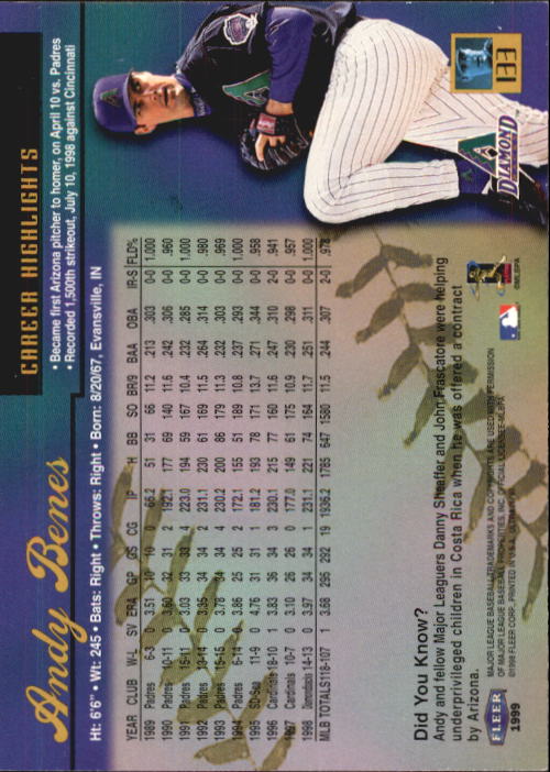 1999 Ultra (Fleer) Baseball "Main Set" Cards - Picture 267 of 501