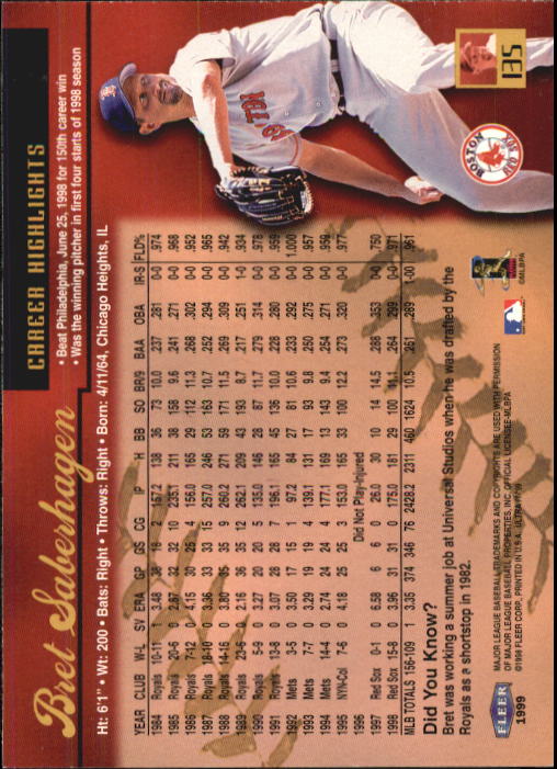 1999 Ultra (Fleer) Baseball "Main Set" Cards - Picture 271 of 501