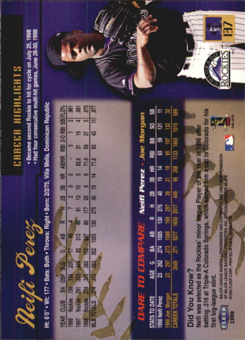 1999 Ultra (Fleer) Baseball "Main Set" Cards - Picture 275 of 501
