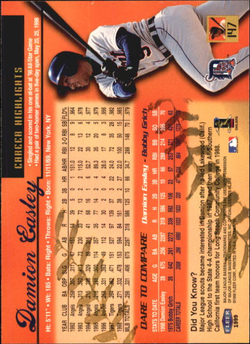1999 Ultra (Fleer) Baseball "Main Set" Cards - Picture 295 of 501