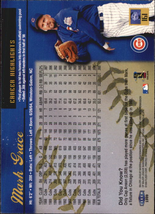 1999 Ultra (Fleer) Baseball "Main Set" Cards - Picture 323 of 501