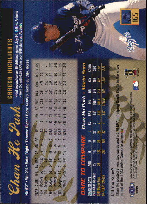 1999 Ultra (Fleer) Baseball "Main Set" Cards - Picture 331 of 501