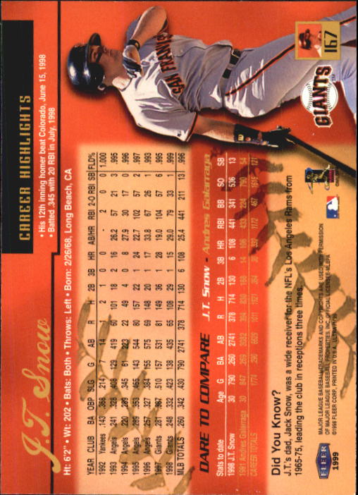 1999 Ultra (Fleer) Baseball "Main Set" Cards - Picture 335 of 501