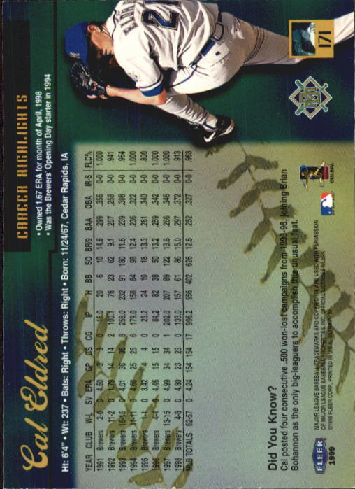 1999 Ultra (Fleer) Baseball "Main Set" Cards - Picture 343 of 501