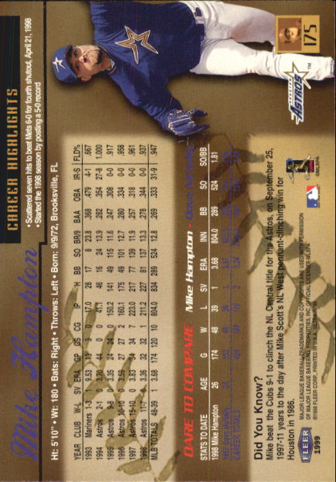 1999 Ultra (Fleer) Baseball "Main Set" Cards - Picture 351 of 501