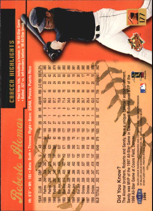 1999 Ultra (Fleer) Baseball "Main Set" Cards - Picture 355 of 501