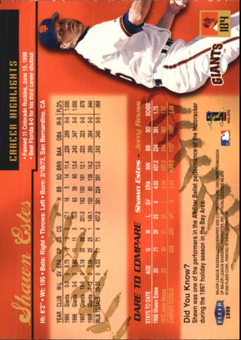 1999 Ultra (Fleer) Baseball "Main Set" Cards - Picture 369 of 501