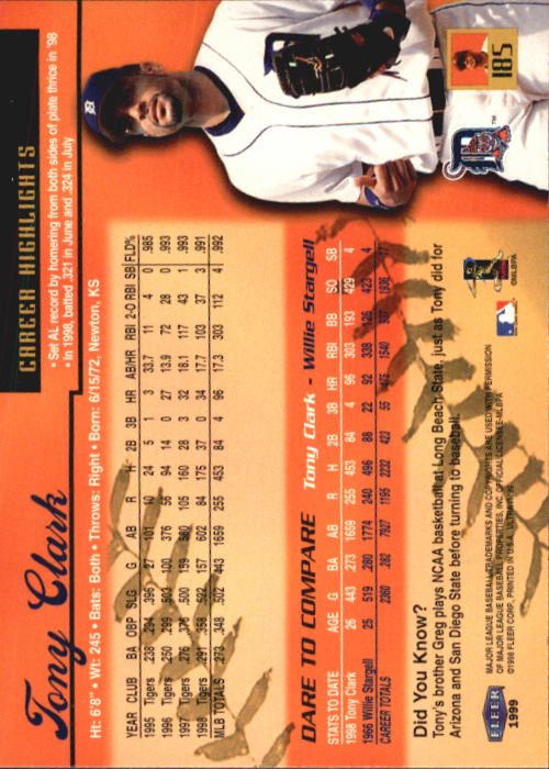 1999 Ultra (Fleer) Baseball "Main Set" Cards - Picture 371 of 501