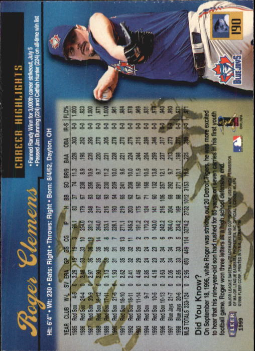 1999 Ultra (Fleer) Baseball "Main Set" Cards - Picture 381 of 501