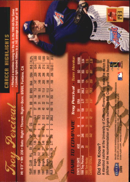 1999 Ultra (Fleer) Baseball "Main Set" Cards - Picture 387 of 501