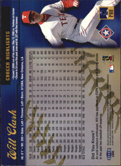 1999 Ultra (Fleer) Baseball "Main Set" Cards - Picture 397 of 501