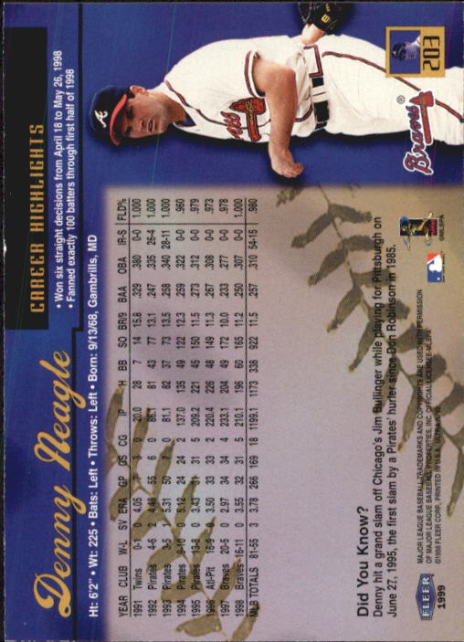 1999 Ultra (Fleer) Baseball "Main Set" Cards - Picture 407 of 501