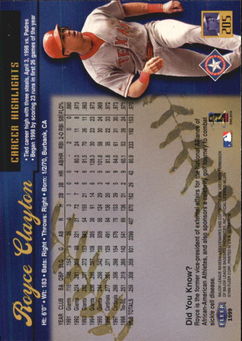 1999 Ultra (Fleer) Baseball "Main Set" Cards - Picture 411 of 501