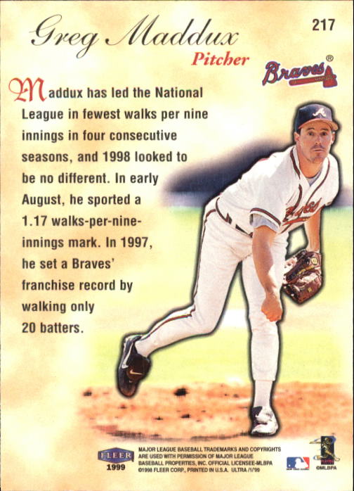 1999 Ultra (Fleer) Baseball "Main Set" Cards - Picture 435 of 501