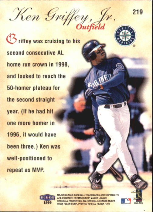 1999 Ultra (Fleer) Baseball "Main Set" Cards - Picture 439 of 501