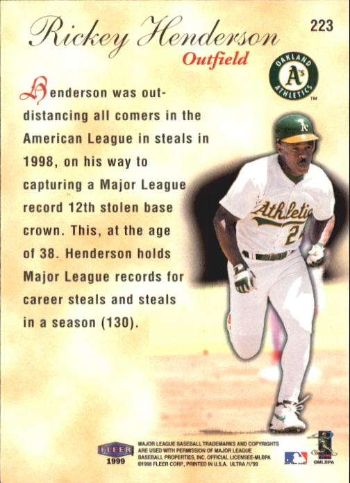 1999 Ultra (Fleer) Baseball "Main Set" Cards - Picture 447 of 501