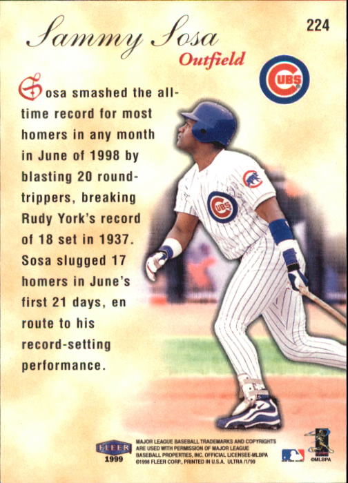1999 Ultra (Fleer) Baseball "Main Set" Cards - Picture 449 of 501