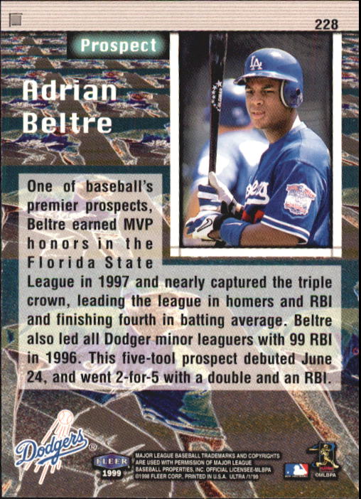 1999 Ultra (Fleer) Baseball "Main Set" Cards - Picture 457 of 501