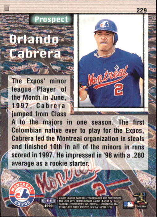 1999 Ultra (Fleer) Baseball "Main Set" Cards - Picture 459 of 501
