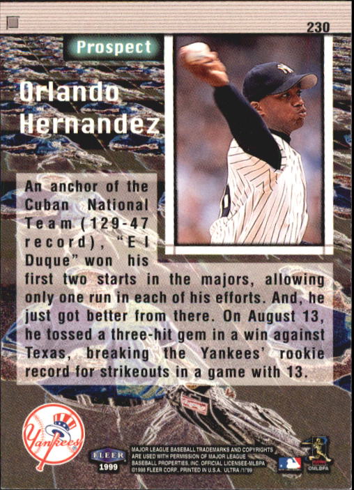 1999 Ultra (Fleer) Baseball "Main Set" Cards - Picture 461 of 501