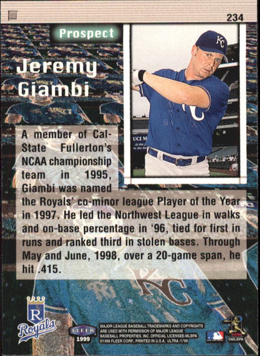 1999 Ultra (Fleer) Baseball "Main Set" Cards - Picture 469 of 501