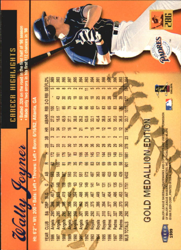 1999 Ultra (Fleer) Baseball "Gold and Platinum Medallion" Parallel Cards - Picture 30 of 224