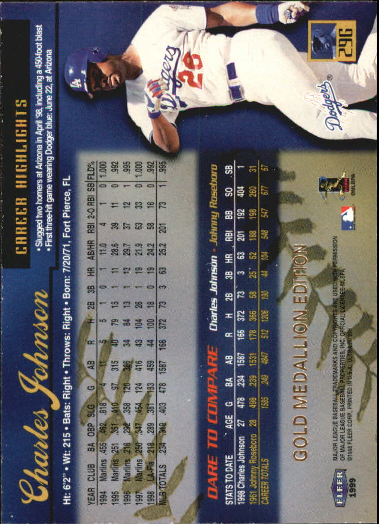 1999 Ultra (Fleer) Baseball "Gold and Platinum Medallion" Parallel Cards - Picture 32 of 224