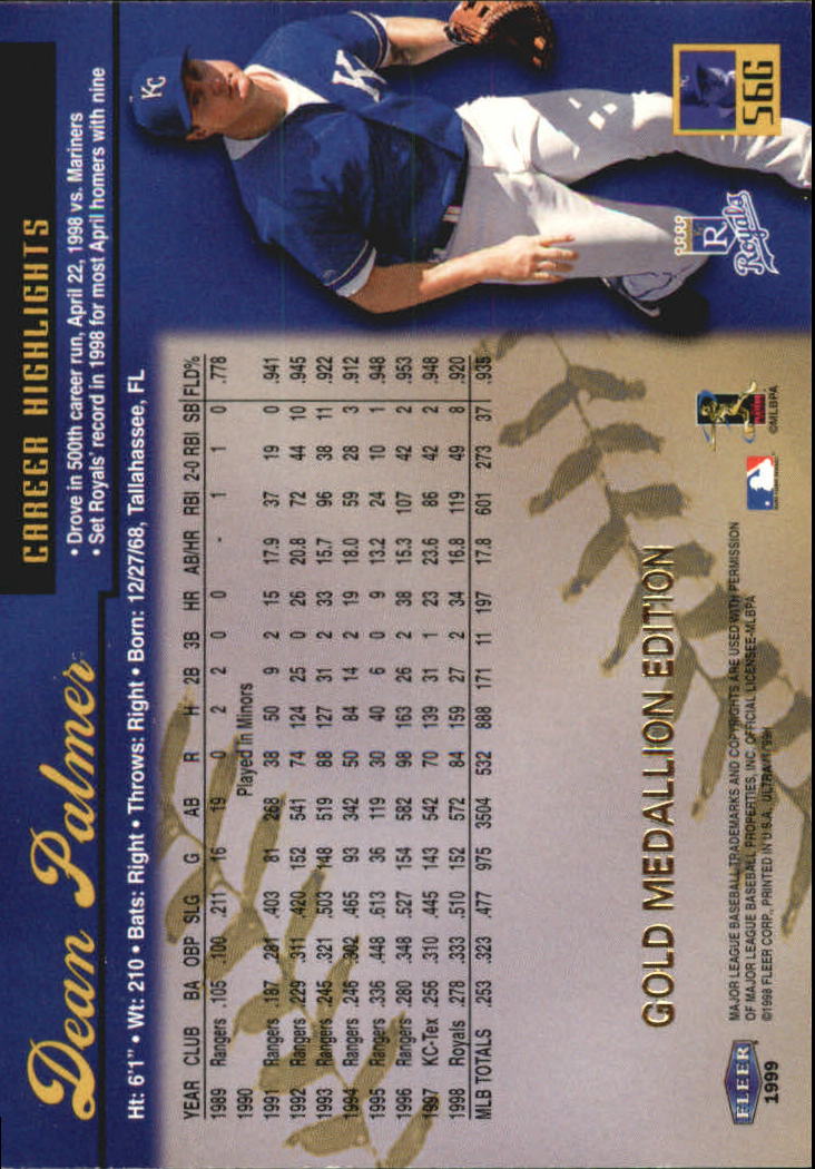 1999 Ultra (Fleer) Baseball "Gold and Platinum Medallion" Parallel Cards - Picture 66 of 224
