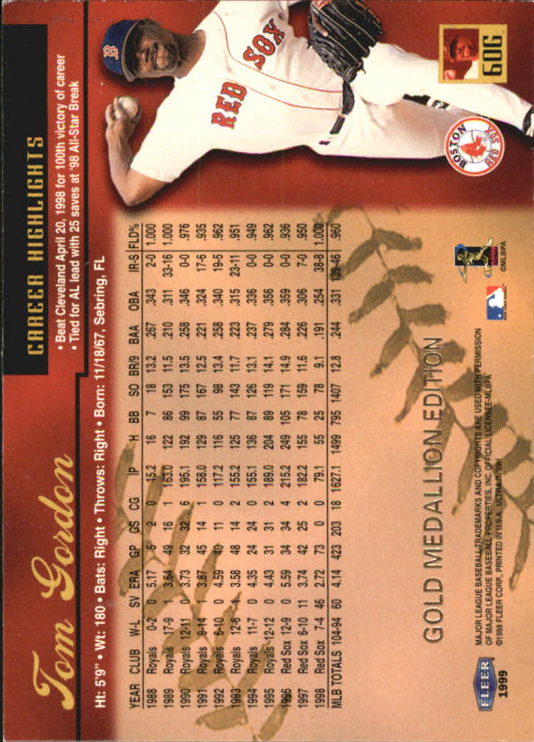 1999 Ultra (Fleer) Baseball "Gold and Platinum Medallion" Parallel Cards - Picture 70 of 224