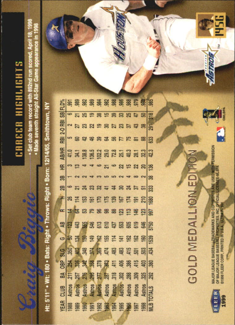 1999 Ultra (Fleer) Baseball "Gold and Platinum Medallion" Parallel Cards - Picture 140 of 224