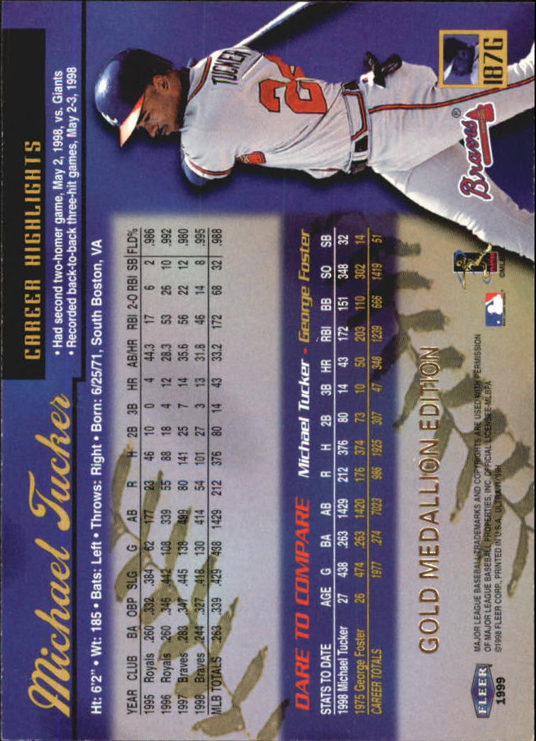 1999 Ultra (Fleer) Baseball "Gold and Platinum Medallion" Parallel Cards - Picture 178 of 224