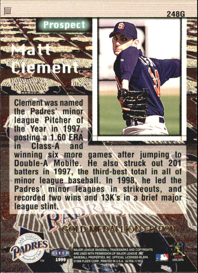 1999 Ultra (Fleer) Baseball "Gold and Platinum Medallion" Parallel Cards - Picture 220 of 224
