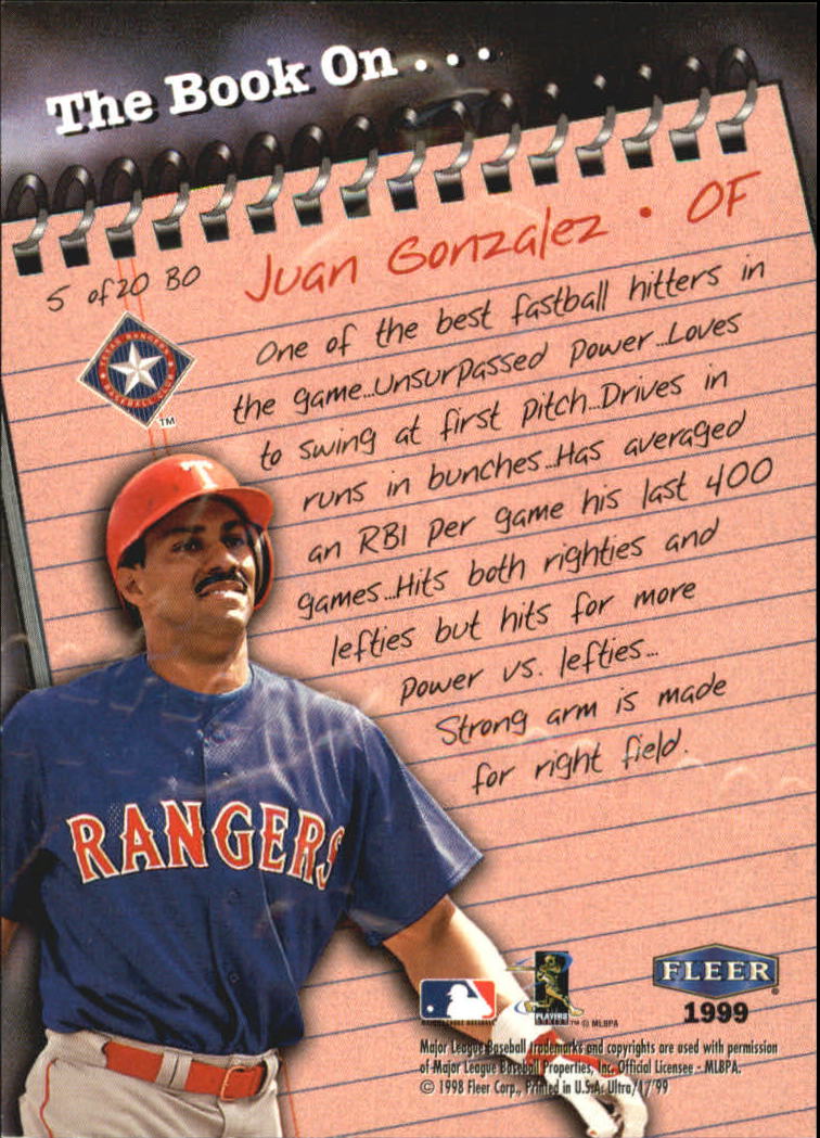 1999 Ultra (Fleer) Baseball "Insert" Cards - Picture 43 of 93