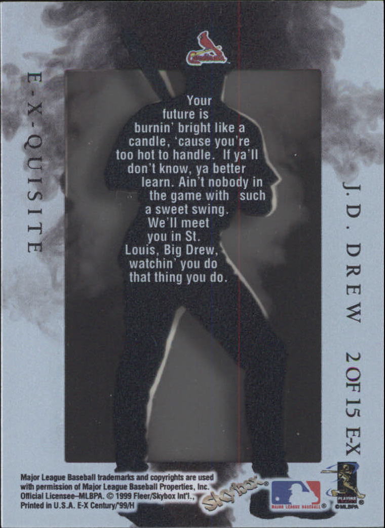 1999 E-X Century Baseball "Insert and Parallel" Cards - Picture 3 of 22