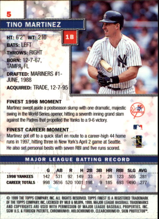 1999 Finest Baseball Part 1 - Picture 11 of 481