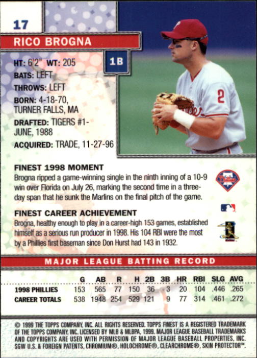 1999 Finest Baseball Part 1 - Picture 35 of 481