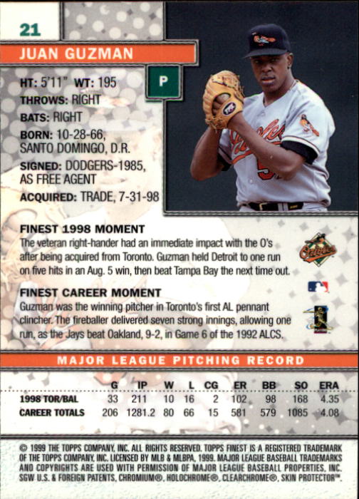 1999 Finest Baseball Part 1 - Picture 43 of 481